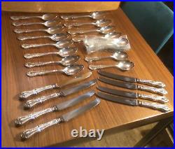 Lovely Vintage Mappin & Webb 8 Place Canteen Set Russell Silver Plated Cutlery