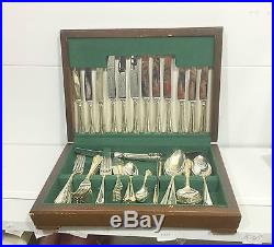 (M51) Vintage Hugh Foulerton EPNS 104 Piece Cutlery Canteen in Original Box