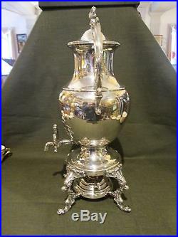 Mint Vintage Large Silver Plate Samovar Hot Water Pot Urn Coffee Pot