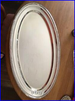 Mammoth 70cm 27 inch Vintage Fracalanza Heavy Oval Silver Plated Platter