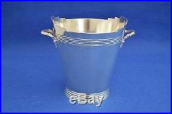 Mappin & Webb Keith Murray Art Deco Ice Bucket Silver Plate Vintage Cocktail