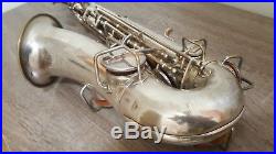 Martin Handcraft Silver Plate Alto Saxophone Vintage 1926, Needs Repair