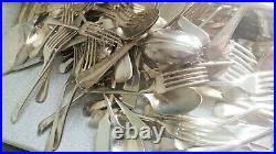 Massive Mountain Job Lot Vintage Mainly Silver Plated Cutlery -approx 20kg