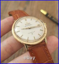 Men's Vintage Wrist Watch Omega Constellation Jumbo Gold Plated Automatic 1967