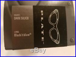 NEW OAKLEY PLATE // Dark Silver / Black Iridium // 03-850