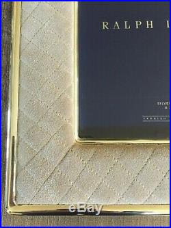 NEW S/2 Ralph Lauren Vintage Leather Picture Frames with Silverplate
