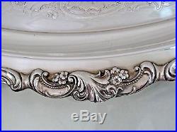 NICE WALLACE BAROQUE VERY LARGE VINTAGE SILVER PLATED TRAY not sterling AMERICAN