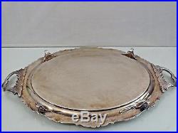 NICE WALLACE BAROQUE VERY LARGE VINTAGE SILVER PLATED TRAY not sterling AMERICAN
