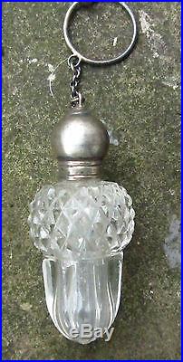 NO RESERV c1880 Victorian Sewing Chatelaine Vintage Antique Scent Bottle Thimble