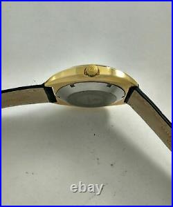 NOS Vintage Sandoz Automatic Day-Date watch Swiss Made men's, 10m Gold Plated