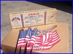 NOS vintage 1920-30s Auto license plate Parade US Flag holder Ford model a t 48