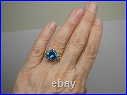 Natural 2.50 Ct Heart Shape Topaz Engagement Ring 14K Yellow Gold Silver Plated