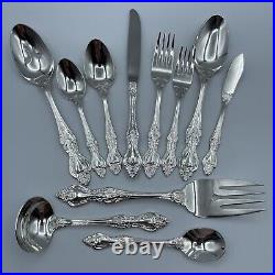 New! Vintage Silver Plated 55 PC Flatware Set For 8! WithChest Classic Rose -Estia