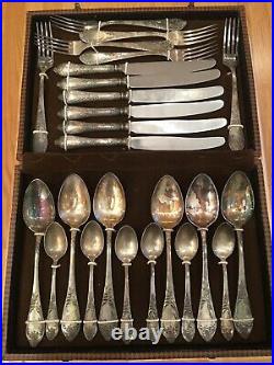 Nice Collectible! Vintage Silverwere Set of 24 Melhiore Silver Plated Pieces