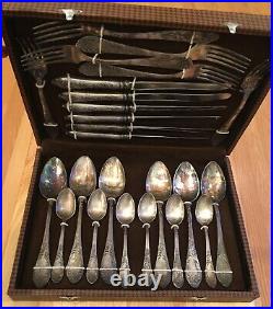 Nice Collectible! Vintage Silverwere Set of 24 Melhiore Silver Plated Pieces