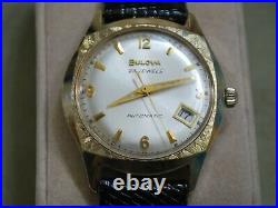 Nice Vintage 1971 BULOVA Heavy Gold Plated 23J Automatic Men's Watch withDate