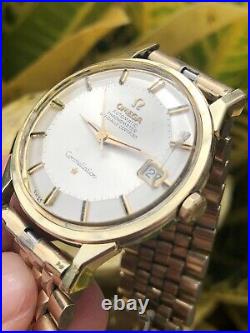 OMEGA CONSTELLATION VINTAGE PIE PAN GOLD PLATED & STEEL MENS WATCH With OMEGA BAND