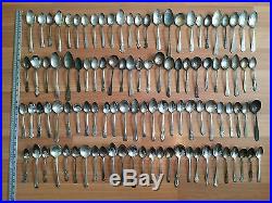 Old Vtg Antique Silverplate Flatware Mixed Embassy 1881 Rogers Spoon 100 Pc Lot