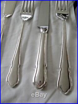 Old vintage A1 Silver Plate boxed Canteen of cutlery by George Butler 79 pieces