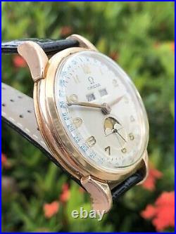 Omega Cosmic Vintage Rose Gold Plated Ref. 2486-2 Mens Jumbo 37mm Dress Watch