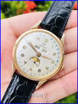 Omega Cosmic Vintage Rose Gold Plated Ref. 2486-2 Mens Jumbo 37mm Dress Watch