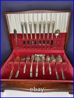 Oneida Community Silver Plate Silverware Flatware set 51 pcs Vintage