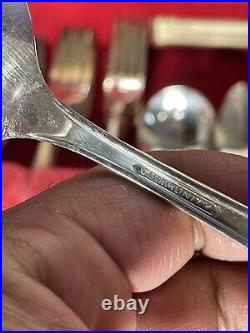 Oneida Community Silver Plate Silverware Flatware set 51 pcs Vintage