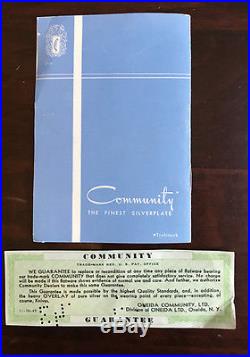 Oneida Community Silverplated Box Set For 12 Silverware Of 89 Pcs Vintage