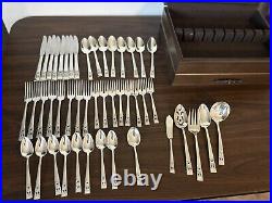 Oneida Coronation Community SilverPlate Flatware 46pc Service For 8 &Serving Pcs