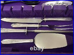 Oneida Nobility Vintage Silver Plate Royal Rose Grill Set for 8
