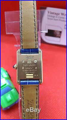 Orologio CARTIER -Must-Tank-Vermeil Solid Silver whit Gold Plated- Vintage Watch