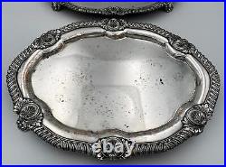 PAIR OVAL TRAYS GEORGE III OLD SHEFFIELD PLATE c1810 Morton & Co 12 Inches
