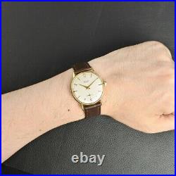 PIAGET WRISTWATCH Hand-Winding 18K Gold Plated Silver Small Second 50s Vintag