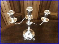 Pair Vintage Reed & Barton Sterling Silver Weighted Candelabras Candle Holder