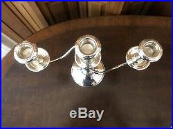 Pair Vintage Reed & Barton Sterling Silver Weighted Candelabras Candle Holder