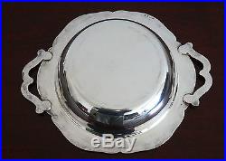 Pair of Vintage Hallmarked Silver Plated Serving Dishes or Platters with Lid