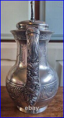 Pairpoint Coffee Pot Quadruple Silver Plate