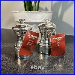 Peugeot Vintage 4 Mignonnette Silver Plate Salt & Pepper Mill Grinder