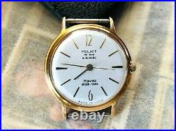 Poljot de Luxe Automatic Soviet Gold Plated Au20 Men's Wristwatch USSR cal. 2415