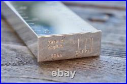 Presented by Alfred Dunhill Foot Rule Lighter Vintage Silver Plate Ruler Lift