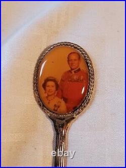 Prince Philip Duke Of Edinburgh Collector Plated Spoons Vintage WAPW! Bd1
