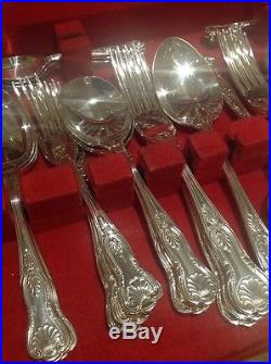 Quality A1 Silver Plate Kings Pattern Vintage Canteen Of Cutlery