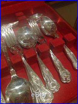 Quality A1 Silver Plate Kings Pattern Vintage Canteen Of Cutlery