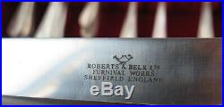 Quality Vintage 54 Piece Roberts & Belk Silverplate Bead Cutlery Setting