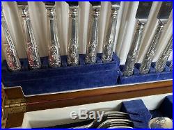 Quality Vintage Silver Plate Kings Royale Canteen of Cutlery for 12 / 114 Pieces