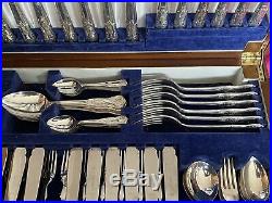 Quality Vintage Silver Plate Kings Royale Canteen of Cutlery for 12 / 114 Pieces