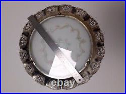 Quist Antique Or Vintage Silver Plate Platter Dresser Tray needlecraft Detail