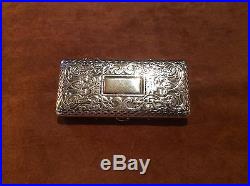 Rare Vintage Gillette Pocket Ed. Safety Razor Empire Design Silver Plate Case