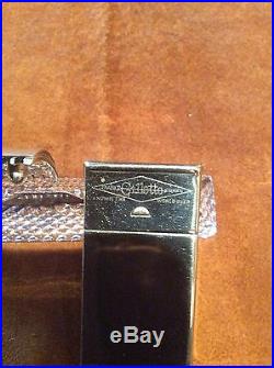 Rare Vintage Gillette Pocket Ed. Safety Razor Empire Design Silver Plate Case