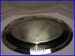 Rare Vintage Silver Plate Ram Dome Cover Meat Platter Server Banquet Unique